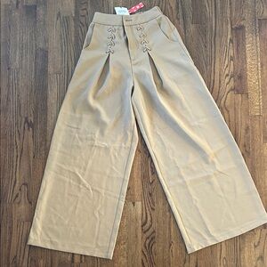 Cider Tan Wide-Leg Pantsuit